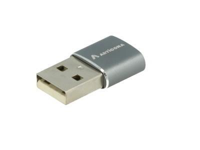 Articona - Adaptateur USB type A vers type C - M / F - USB 2.0 - argent