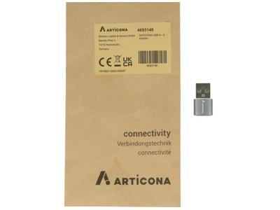 Articona - Adaptateur USB type A vers type C - M / F - USB 2.0 - argent