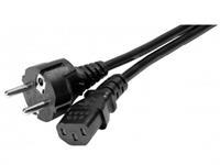 Câble D'alimentation 3 Mètres SHAFI - Fiche Européenne Coudée Type F CEE 7/7 - Prise IEC C13 90° - Pour PC, écran, Projecteur