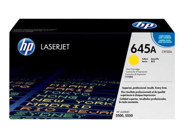 HP 645A - Jaune - original - LaserJet - cartouche de toner (C9732A) - pour Color LaserJet 5500, 5550; LaserJet 5000