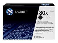 HP 80x - a rendement eleve - noir - original - LaserJet - cartouche de toner (CF280X)