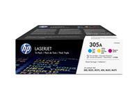 HP 305A - CF370AM - cartouche de toner - couleur (cyan, magenta, jaune)