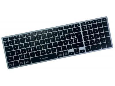 XtremeMac - Clavier AZERTY en aluminium sans fil multi-appareils