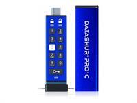 iStorage datAshur PRO+C Secure USB Type C Memory Stick FIPS 140 3 Level 3 pending PIN protected Type C A adapter included.