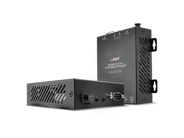 LINDY 300m Fibre Optic HDMI 18G & USB KVM Extender - transmetteur et rcepteur - rallonge cran-clavier-souris/USB