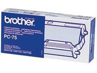 Brother PC75 - Noir - cassette a ruban d'impression - pour FAX-T102, T104, T106