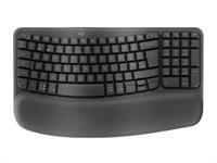 Logitech Wave Keys for Business - Clavier ergonomique - sans fil - graphite