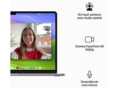 Apple MacBook Air 15.3" - M3 - 8 Go - 512 Go SSD - Franais - gris sidral