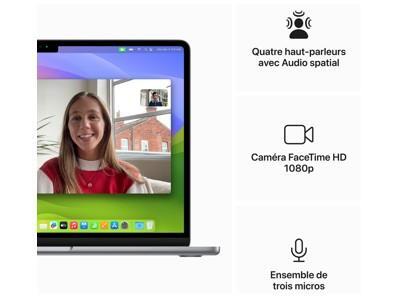 Apple MacBook Air 13,6\'\' - M3 - 16Go - 256Go SSD - anglais international - gris sidral