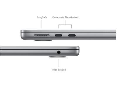 Apple MacBook Air 13,6\'\' - M3 - 16Go - 256Go SSD - anglais international - gris sidral