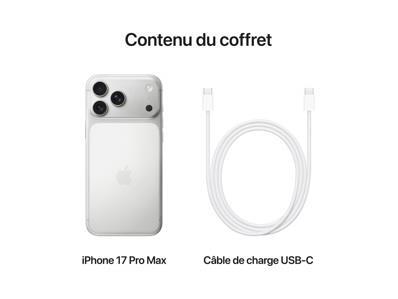 Apple iPhone 17 Pro Max - 256 Go - 5G - argent