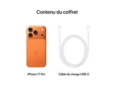 Apple iPhone 17 Pro - 512 Go - 5G - orange cosmique