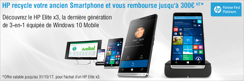Recyclez votre ancien smartphone grâce à HP et recevez 300¤HT Recyclez votre ancien smartphone grâce à HP et recevez 300¤HT