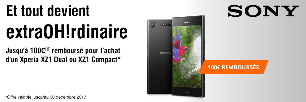 70¤ remboursés sur votre smartphone Xperia XZ 70¤ remboursés sur votre smartphone Xperia XZ