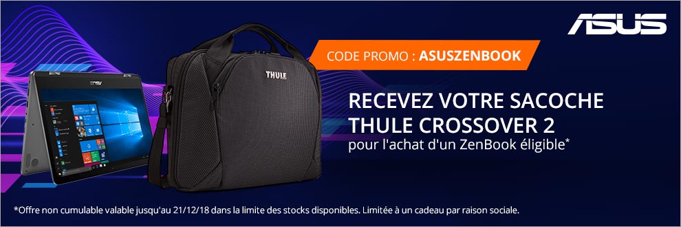 Asus vous offre votre sacoche Thule Crossover 2* ! Asus vous offre votre sacoche Thule Crossover 2* !