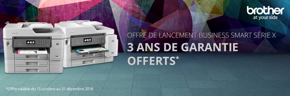 Profitez d'une garantie de 3 ans offerts sur la gamme Business Smart srie X de Brother