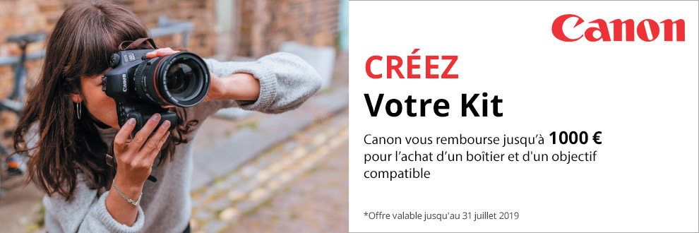 Canon vous rembourse jusqu'à 1?000?¤ pour l'achat d'un boîtier et d'un objectif compatible Canon vous rembourse jusqu'à 1 000 ¤ pour l'achat d'un boîtier et d'un objectif compatible