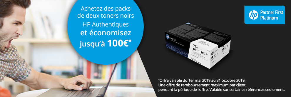 Achetez des packs de deux toners noirs Achetez des packs de deux toners noirs