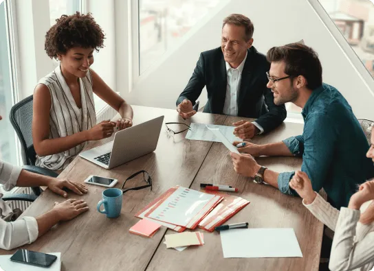 Une quipe d'entreprise qui travaille