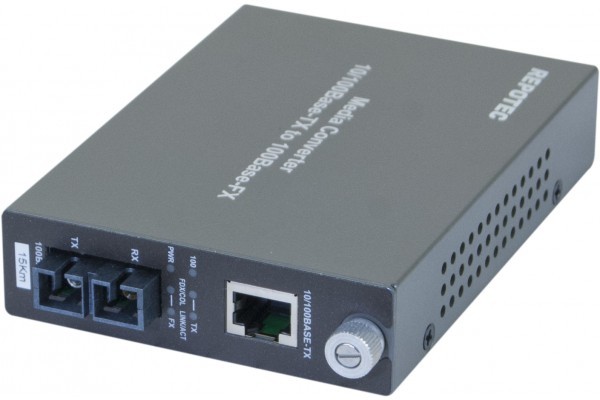 Convertisseur Fibre Optique/Rj45 - 100Fx Sc Mmode 15Kms