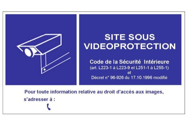 Panneau Pvc 15X21 Signalisation Videosurveillance Mural