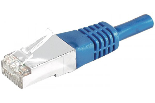 DEXLAN Cordon RJ45 catgorie 6A S/FTP bleu - 2 m