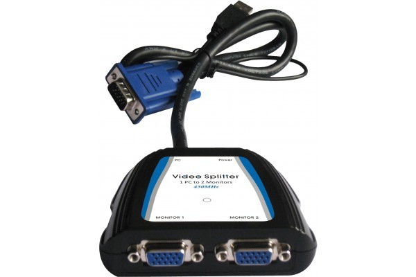 Splitter Vga 250Mhz 2 Voies Alim Usb +Audio 20M