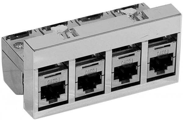 Support 4 Rj45 Cat 6A Stp equipe