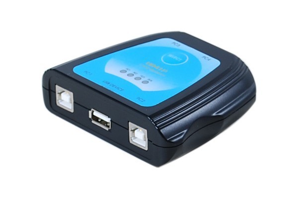 Switch Usb 2.0 Pour 1 Imprimante - 4 Ordinateurs Pc/Mac