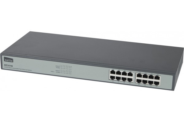 Netis St3116 Switch Rackable 16 Ports 10/100 Fanless