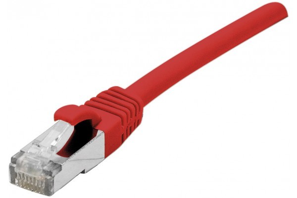 DEXLAN Cordon RJ45 catgorie 6A S/FTP LSOH snagless rouge - 3 m