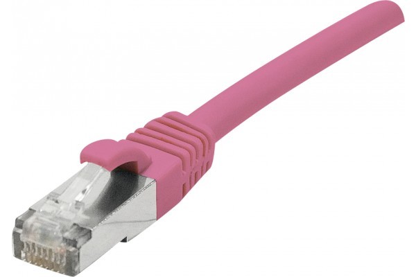 Cordon Patch Rj45 S/Ftp Cat 6A Lsoh Snagless Rose - 15 M