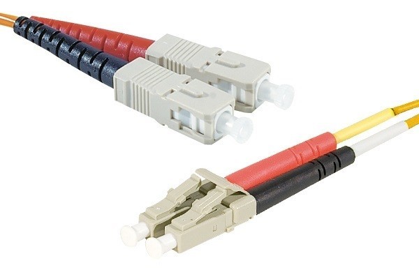 Jarretire optique duplex HD multi OM2 50/125 LC-UPC/ST-UPC orange - 1 m