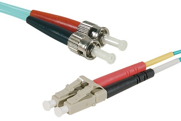Jarretire optique duplex HD multi OM3 50/125 LC-UPC/ST-UPC aqua - 2 m