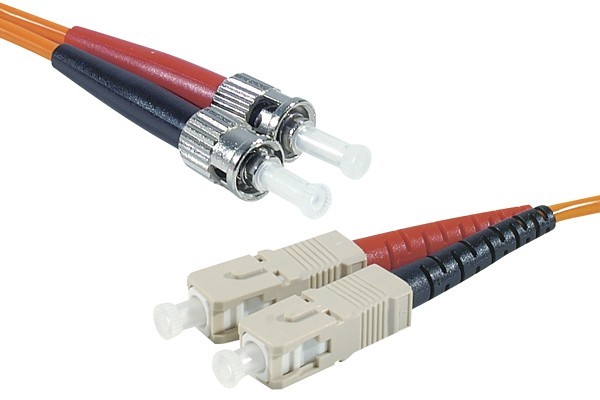 Jarretire optique duplex HD multi OM1 62,5/125 ST-UPC/SC-UPC orange - 1 m