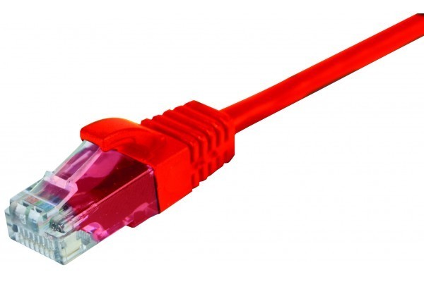 Cordon RJ45 catgorie 5e U/UTP snagless rouge - 20 m