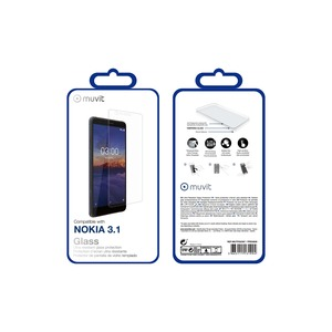 Muvit - film protecteur en verre trempe incurve - Nokia 3.1