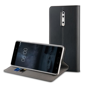 Muvit - etui folio stand noir - Nokia 8