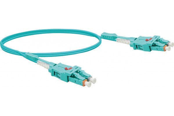 Jarretire optique duplex UHD uniboot OM3 50/125 LC-UPC/LC-UPC aqua - 10 m