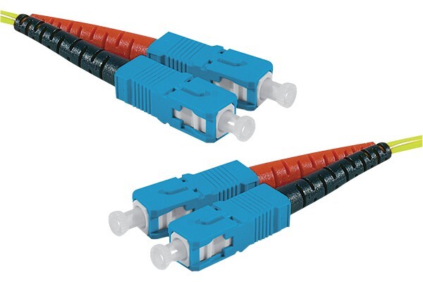 Jarretire optique duplex HD mono OS2 9/125 SC-UPC/SC-UPC jaune - 0,5 m