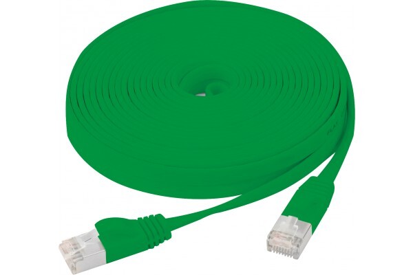 Cordon RJ45 plat catgorie 6 U/FTP snagless vert - 0,5 m