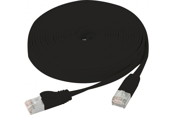 Dexlan Noir Cordon Rj45 Plat - 1 M - Image 2