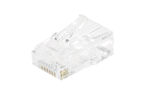 Connecteur  sertir 8P8C RJ45 CAT6 UTP peigne intgr pour monobrin - lot de 10