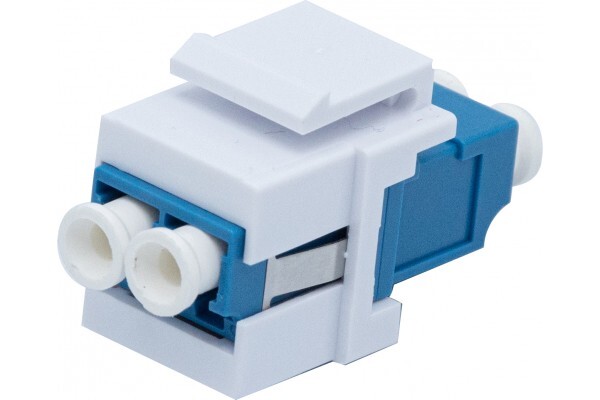 Traverse optique LC / LC Duplex UPC bleue format keystone (sachet de 10 pcs)