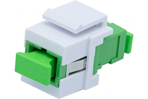 Traverse optique SC / SC Simplex APC verte format keystone (sachet de 10 pcs)