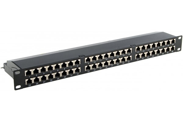 Panneau de brassage, 10 pouces, nu, pour connecteurs Keystone, blindés ou UTP, entraxe 254, par
