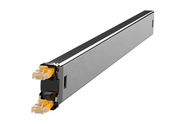 CASSETTE PATCHBOX PLUS+ CAT6A STP JAUNE 1,8 m