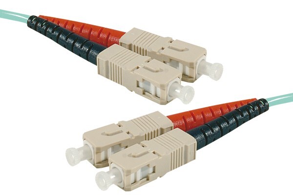 Jarretire duplex HD OM4 SC-UPC/SC-UPC aqua - 1 m