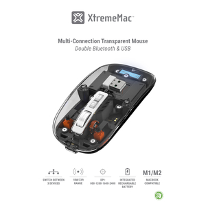 MCL XtremeMac - souris - multi connection - Bluetooth, 2.4 GHz