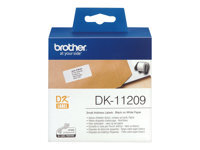 Brother Rouleau d'étiquettes adresse 62 x 29 mm papier blanc 800 compatible DK-11209